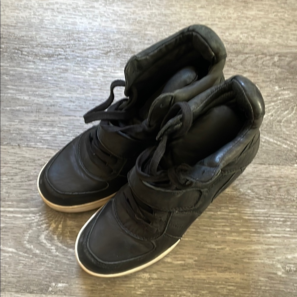 ASH Black High-Top Wedge Sneakers